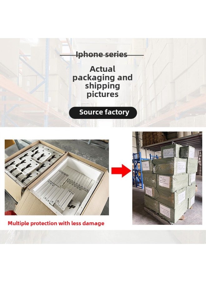 Generic - 16 Applicable Film For Apple 15 Tempered Film IPhone13 Mobile Phone Film 11 HD Film 12 Anti-peep 14 With Packaging-Color:High Aluminum Full Screen HD White Film-Dimensions:Plus Ten-in-one Envelope Independent Packaging Box - Image 1