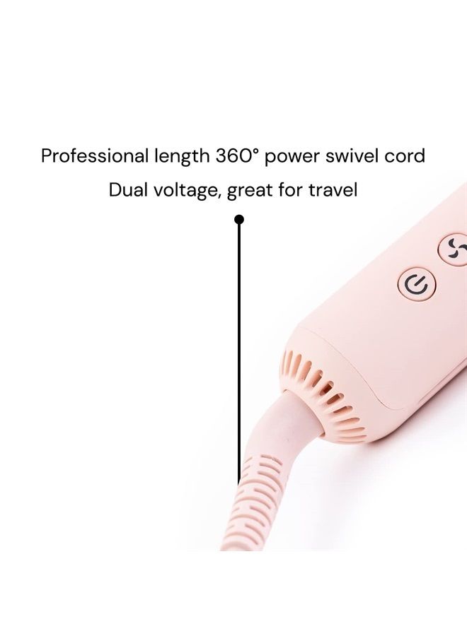 Le Duo 360° Airflow Styler | 2-in-1 Curling Wand & Titanium Flat Iron Hair Straightener | Professional Hair Curler with Cooling Air Vents to Lock in Style | Dual Voltage & Adjustable Temp