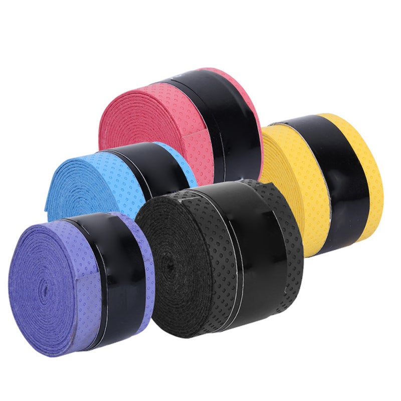 Leijiaer Non Slip Racket Handle Grip Tape: High-Quality PU Material Sweat Absorption Anti Slip Tape - Firm Wear Resistant Comfortable Grip Tape for Tennis Badminton Fishing Bike Motorbike Sports Equipment Hand - Image 3
