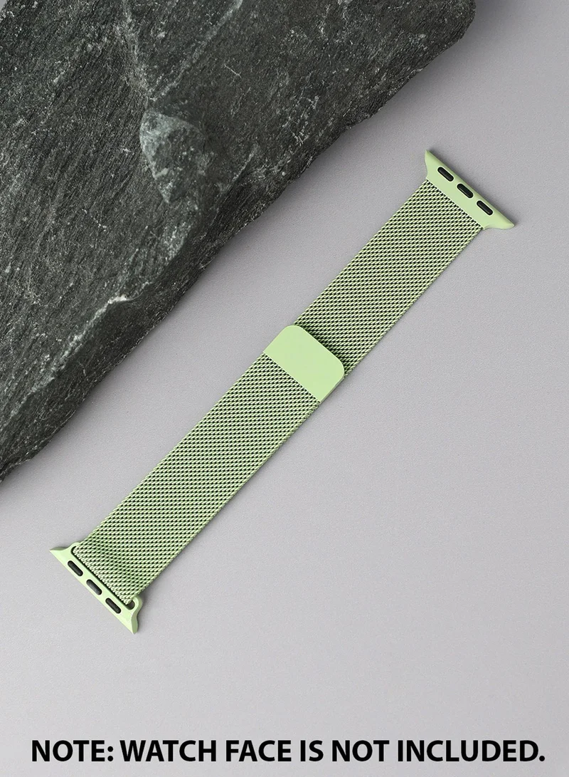 صوص هاوت سوار ساعة أبل كاجوال شبكي بالتصميم سادة من سبيكة معدنية للنساء | 42mm/44mm/45mm