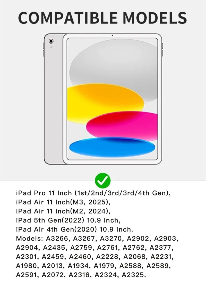 San Yi Wireless Magic Keyboard for iPad Arabic + English, black，compatible with iPad Pro 11 Inch (1st/2nd/3rd/3rd/4th Gen), iPad Air 11 Inch(M3, 2025), iPad Air 11 Inch(M2, 2024), iPad Air 5th Gen(2022) 10.9 inch, iPad Air 4th Gen(2020) 10.9 inch. Models: A3266, A3267, A3270, A2902, A2903, A2904, A2435, A2759, A2761, A2762, A2377, A2301, A2459, A2460, A2228, A2068, A2231, A1980, A2013, A1934, A1979, A2588, A2589, A2591, A2072, A2316, A2324, A2325. - Image 2