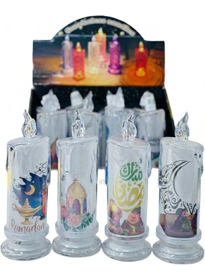 شموع كريستال رمضان – قطعتان بألوان عشوائية