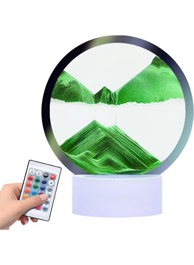 3D Hourglass LED Sand Lamp Moving Sand Art Frame RGB Home Decoration Desk Lamp - Image 1