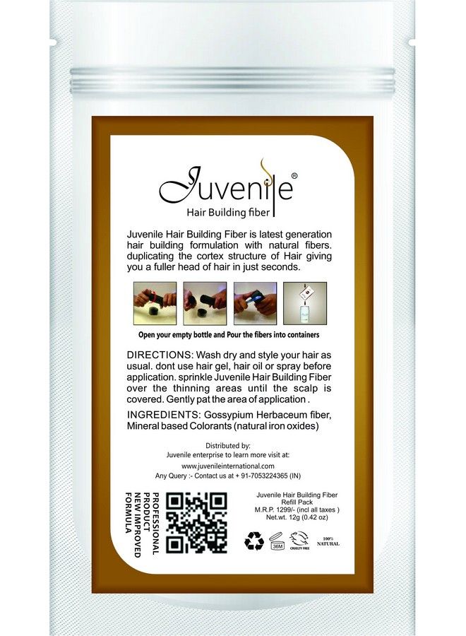 Juvenile Hair Fiber Refill Pack Dark Brown 36 Gram (12 Gram Each) - Image 3