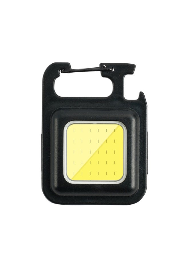Clip-on Hat Type-c Charging Cob Work Light Keychain Strong Magnet Led Inspection Light Bottle Opener Portable Lantern-Color:Old Key Light---plastic Type  - Image 1
