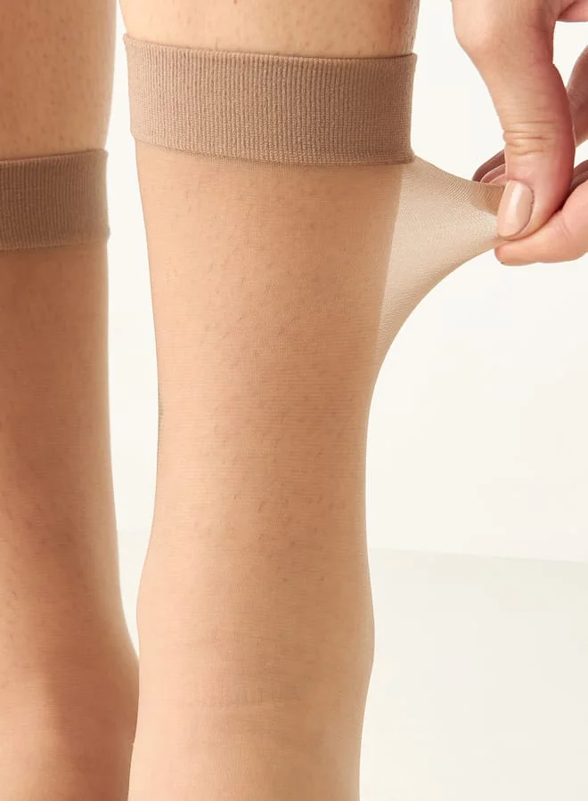 Celeste Solid Ankle Length Socks with Elasticated Waistband