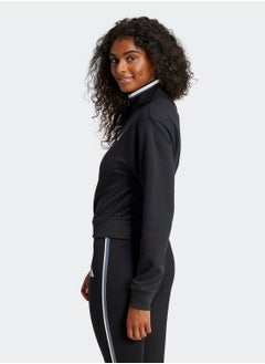 Adidas Essentials Color Pop French Terry Crop Quarter-Zip Track Jacket  - Image 2