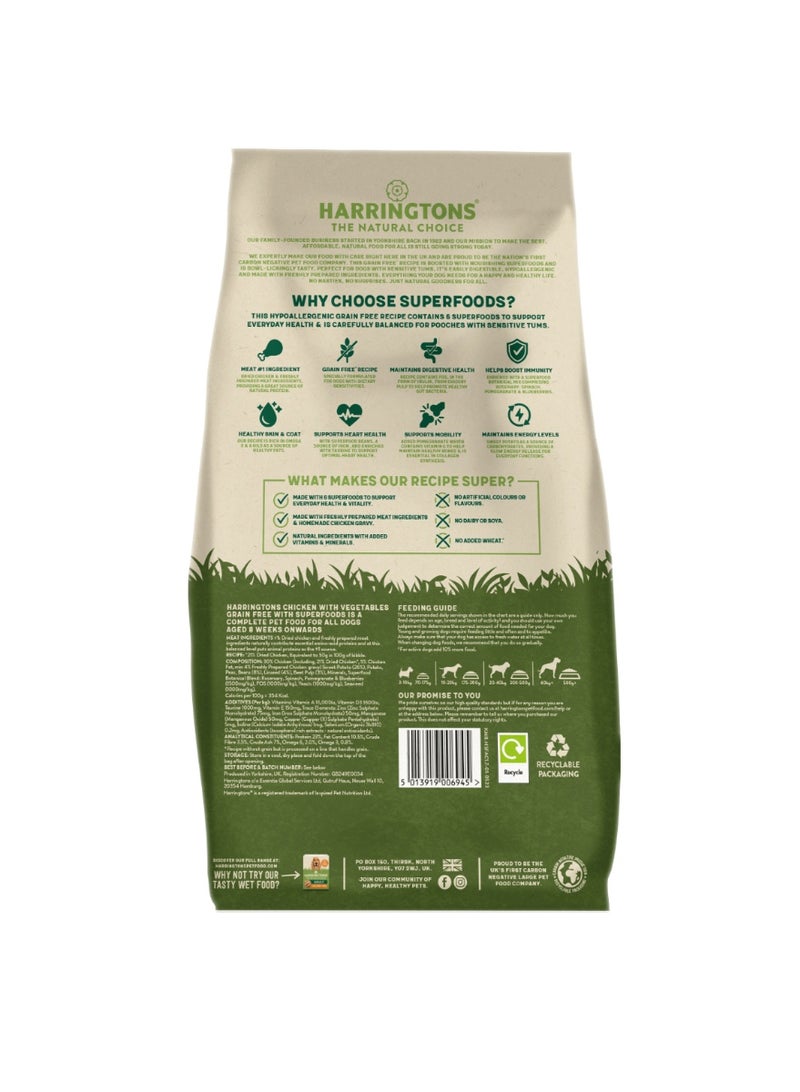 Harringtons Superfoods Chicken with Vegetables Adult Dry Dog Food - Image 2