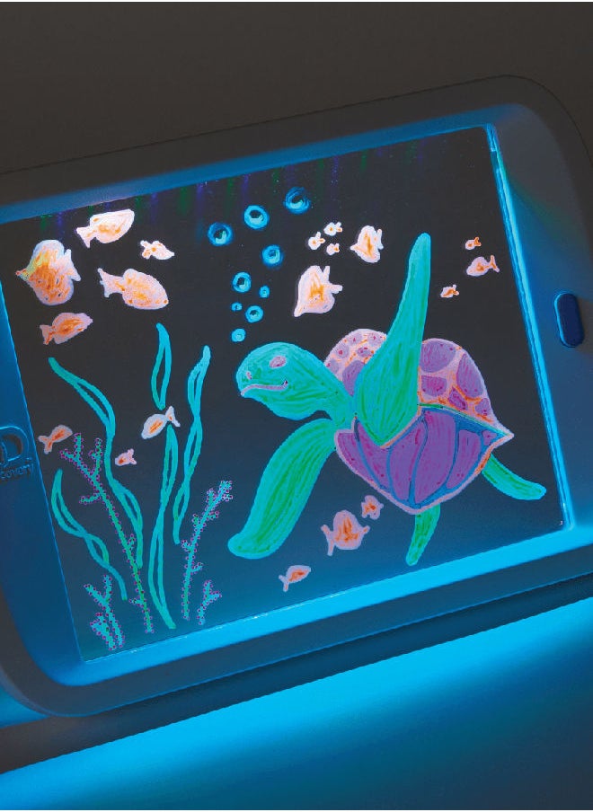 Discovery - Kids Neon Glow Drawing Board with LED Lights, Colorful Neon Gel Markers, and Built-in Kickstand Battery Operated Fun for Creative Kids - Image 1