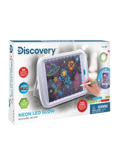 Kids Neon Glow Drawing Board with LED Lights, Colorful Neon Gel Markers, and Built-in Kickstand Battery Operated Fun for Creative Kids
