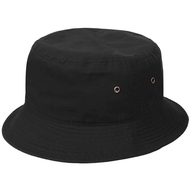 Falari Men Women Unisex Cotton Bucket Hat 100% Cotton Packable for Travel Fishing Hunting Summer Camp (L/XL, Black) - Image 4