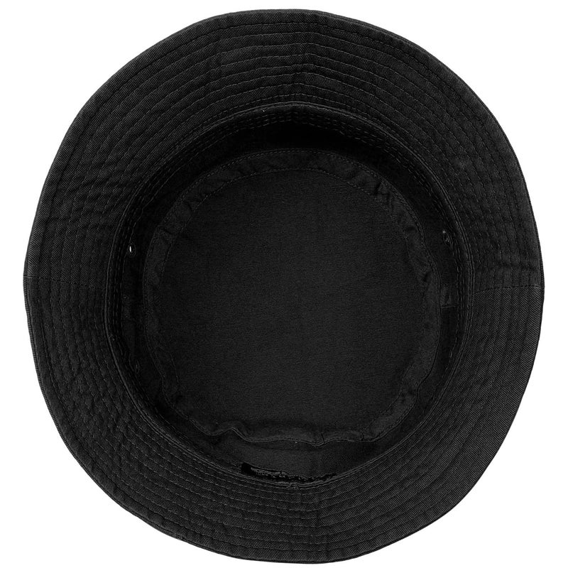 Falari Men Women Unisex Cotton Bucket Hat 100% Cotton Packable for Travel Fishing Hunting Summer Camp (L/XL, Black) - Image 5