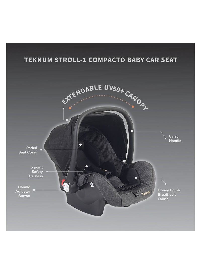 Teknum STROLL-1 Baby Car Seat - Black - Image 5