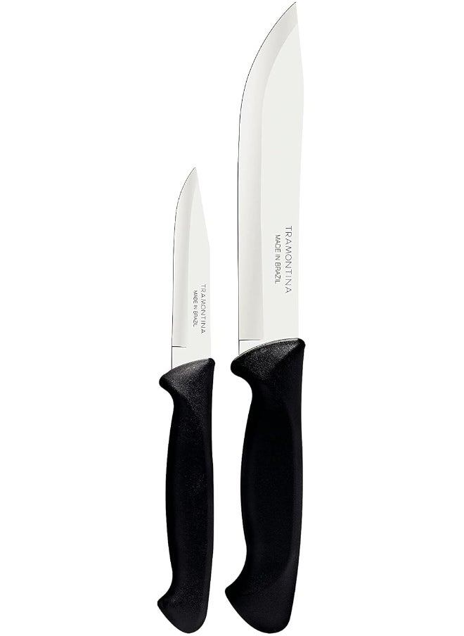 TRAMONTINA Plenus 2 Pieces Knives Set with Stainless Steel Blade and Polypropylene Handle Set  - Image 2
