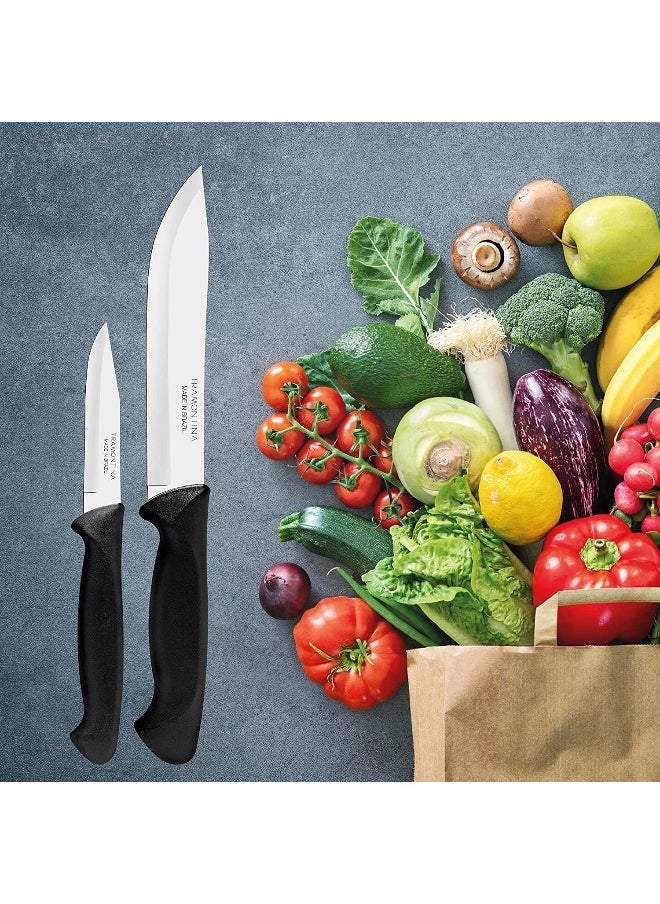 TRAMONTINA Plenus 2 Pieces Knives Set with Stainless Steel Blade and Polypropylene Handle Set  - Image 3