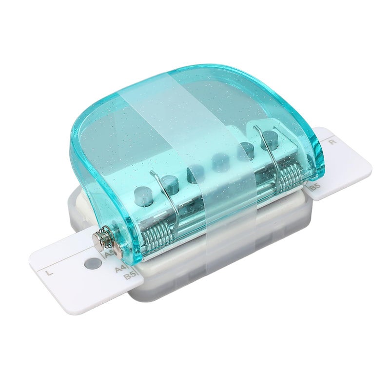 Mini Handheld Hole Puncher 5.5mm Transparent Pink for Paper Craft Office School Binding Documents - Image 3