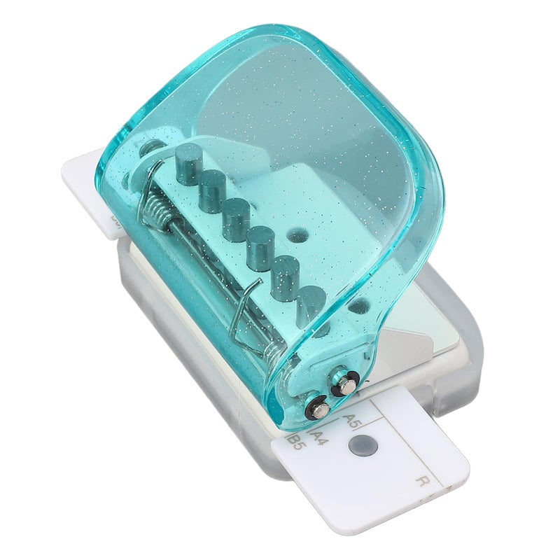 Mini Handheld Hole Puncher 5.5mm Transparent Pink for Paper Craft Office School Binding Documents - Image 5