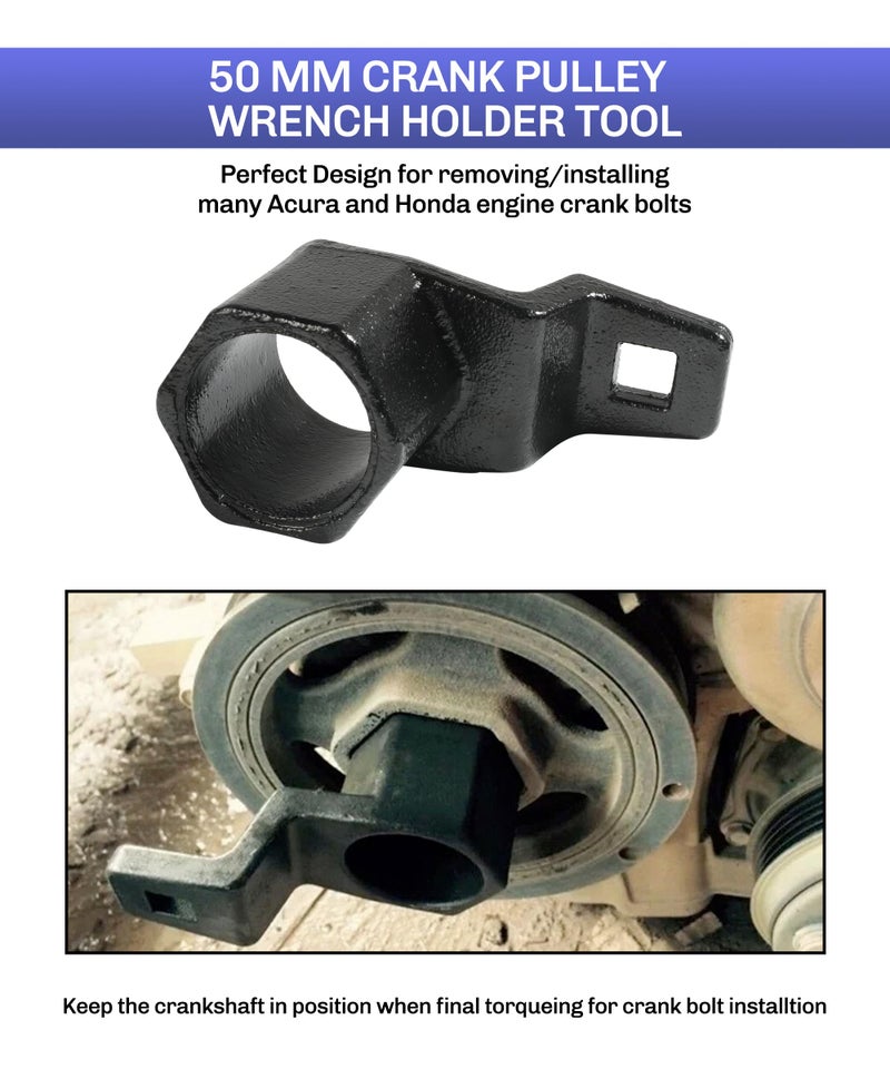 bylikeho Crankshaft Pulley Removal Tool,Automotive Tool,Car Accessories Weighted Sockets,19mm Harmonic Balancer Socket,50mm Crankshaft Pulley Holder, Use to Install or Remove Engine Crank Bolts - Image 3