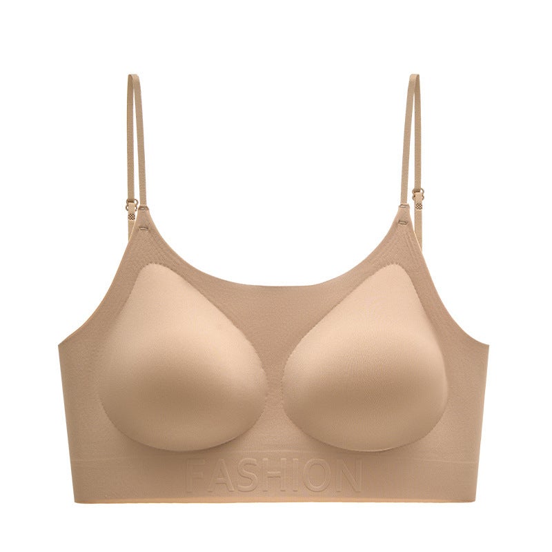 Cartoon Chest Slim Shoulder Strap Edition Seamless Jelly Liquid Foundation Underwear Invisible Dressing Pervious Sling Beautiful Back Bra Lucky - Image 1