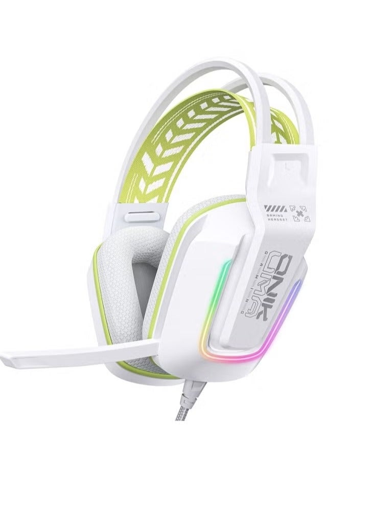 onikuma RGB Colorful Lighting Wired Gaming Headset with Microphone – High-Quality Stereo Sound, Noise-Canceling Mic, Comfortable Fit – Adjustable Headband and Soft Ear Cushions – Perfect for Gaming, Streaming, and Communication  - Image 1