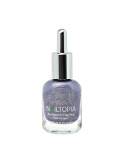 Nailtopia Plantbased Chip Free Nail Lacquer Non Toxic, Biosourced, Longlasting, Strengthening Polish Stay Inspired (Medium Purple With Gold Reflects) 0.41Oz  - Image 1