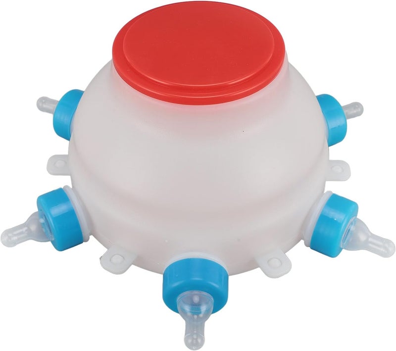 Lamb Feeder Milk Bottle, Round PC Plastic Lamb Feeding Bucket for Piglet and Lamb, Easy to Clean Nursing Bottle with Natural Suckle Design for Newborn Livestock - Image 2