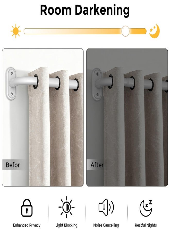 Wolistsa Wrap Around White Curtain Rod, Ceiling Blackout Long Heavy Duty Curtain Rods for Windows 66 to 120 Inch, 1" Adjustable Curved Matel Bedroom Outdoor Window Treatment Rods with Aluminium Finial - Image 3