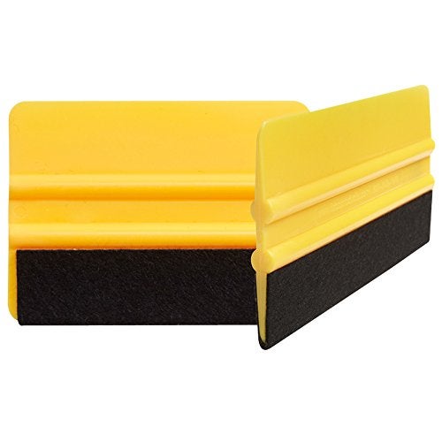 BLARYETI Felt Tipped Squeegee 2PACK. Automotive Squeegee for vyinal roll and Carbon Fiber Vinyl, fibra de carbono, vinal wrap for Cars, vvivid Vinyl. Apply xpel Paint Protection Film & Window Tint. - Image 1