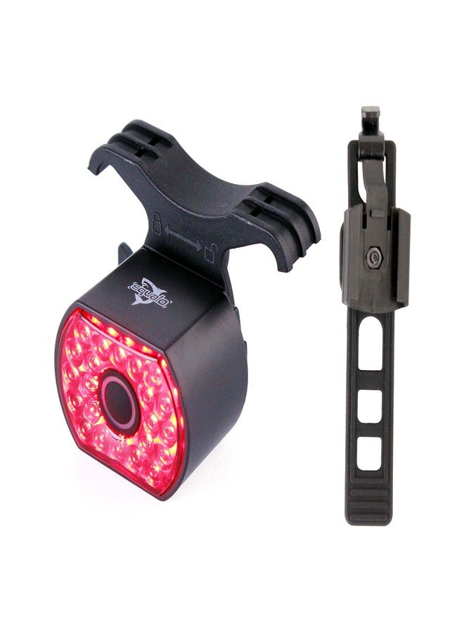 SQUALO 30 Lumens USB Rechargeable Bike Taillight, Smart Brake Sensor Bike Rear Light with 7 Light Modes 100m Viewable Range 360° Visibility IPX6 Waterproof for Cycling Safety - Image 1