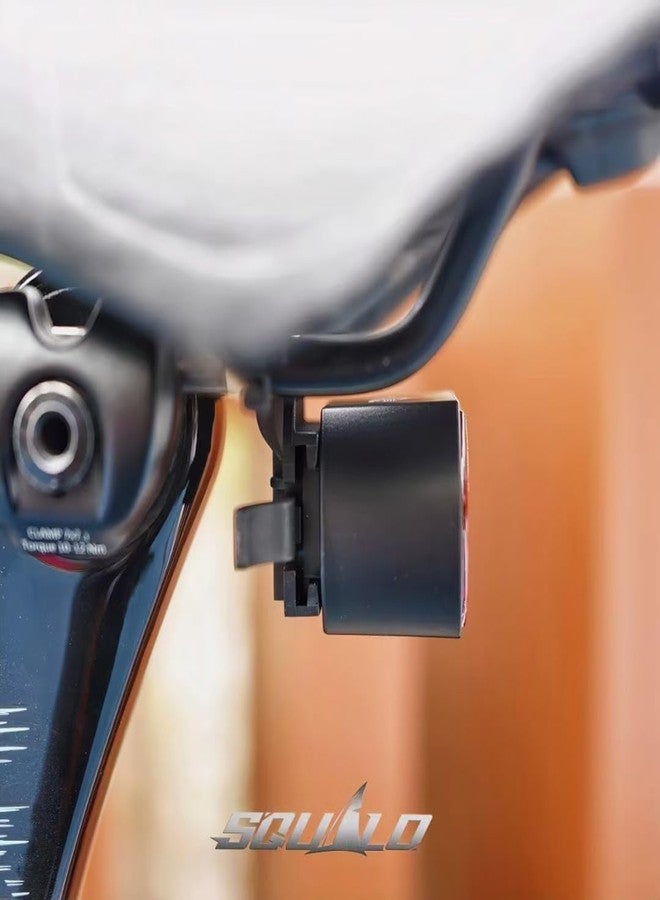 SQUALO 30 Lumens USB Rechargeable Bike Taillight, Smart Brake Sensor Bike Rear Light with 7 Light Modes 100m Viewable Range 360° Visibility IPX6 Waterproof for Cycling Safety - Image 5