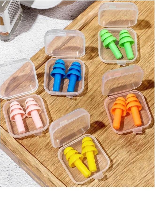 Generic Reusable Silicone Ear Plugs, Waterproof Hypoallergenic Noise Reduction Earplugs for Hearing Protection, Suitable Sleeping, Snoring, Swimming, Concerts 5 Boxes 