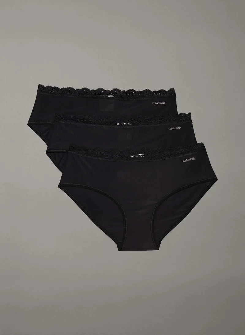 3 Pack Hipster Panties - Micro Stretch With Lace