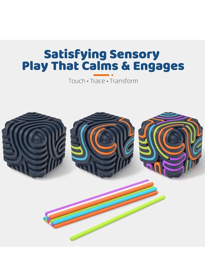Halamodo 3D Sensory Activity Board for Kids – Silicone Fidget Toy Cube | Sensory Toys for Toddlers, Autism, ADHD, Anxiety | STEM Travel Toy for Boys and Girls Ages 3+ - Image 4