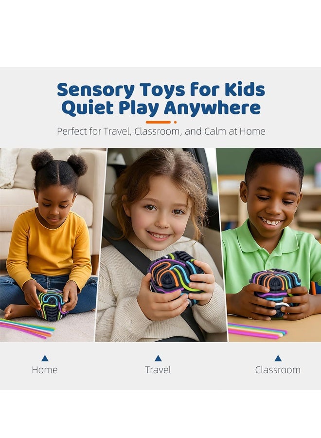 Halamodo 3D Sensory Activity Board for Kids – Silicone Fidget Toy Cube | Sensory Toys for Toddlers, Autism, ADHD, Anxiety | STEM Travel Toy for Boys and Girls Ages 3+ - Image 5