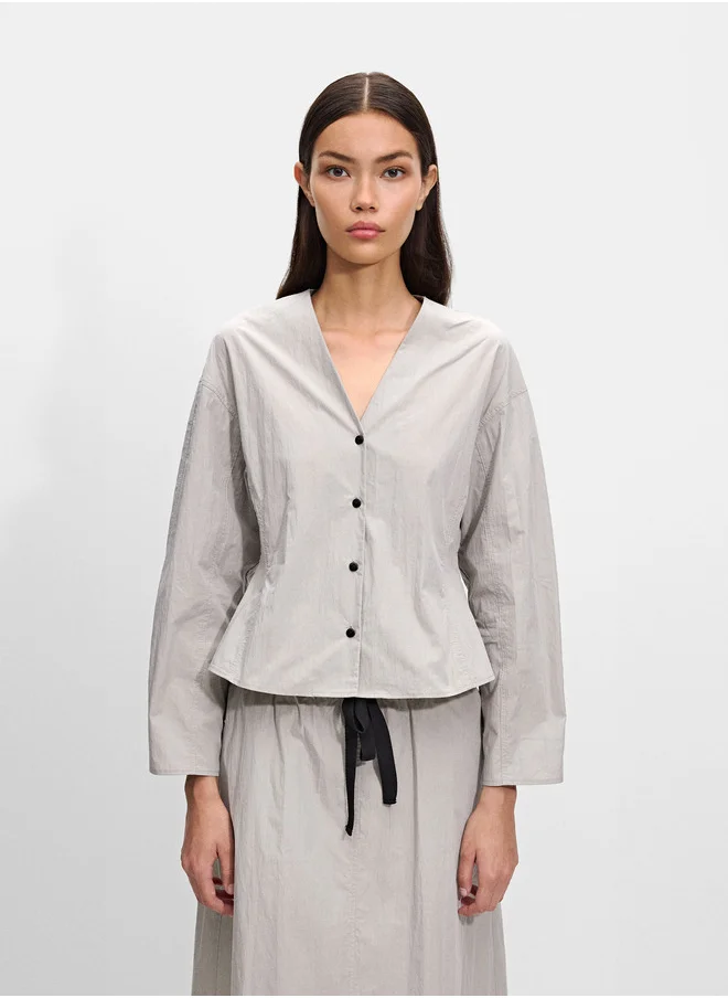 PARFOIS Wrinkled-Effect Shirt