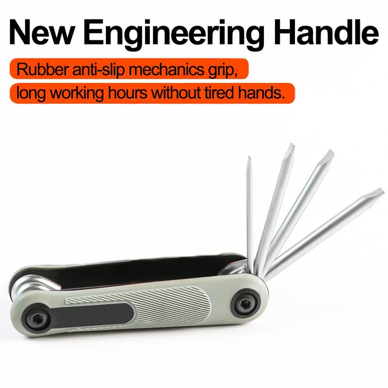 GDFYMI Folding Screwdriver Set, 8 in 1 Multitool, Universal Slotted Phillips Screwdriver, PH0-PH3, 3.0-7.0 (1 Pack 8Pcs) - Image 4