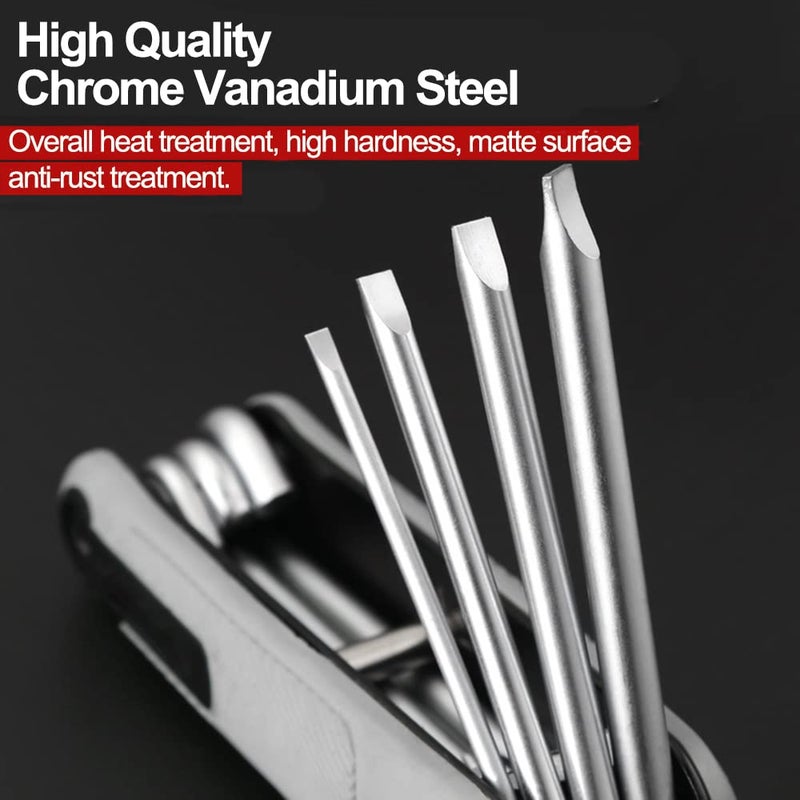 GDFYMI Folding Screwdriver Set, 8 in 1 Multitool, Universal Slotted Phillips Screwdriver, PH0-PH3, 3.0-7.0 (1 Pack 8Pcs) - Image 5
