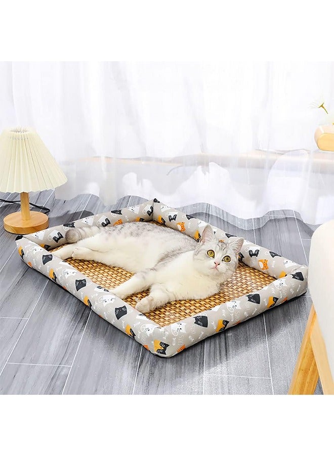 Dog Cooling Mat Summer Pet Ice Pad Bed for Cats and Small Dogs Cool, Comfortable and Breathable 40 x 50cm - Image 1