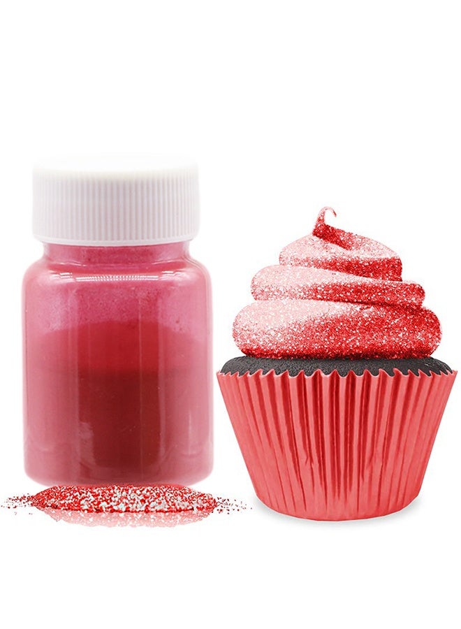 أكل مسحوق بلسان، 1.5 غرام مسحوق الخبز الزخرف كعكة الطبقة الغذائية مسحوق المعدن فلاش الأغذية مسحوق التلوين الخبز، حلوى، العلكة، الشوكولاته، الحلوى، المشروبات، الكوكيز - الأحمر - Image 1