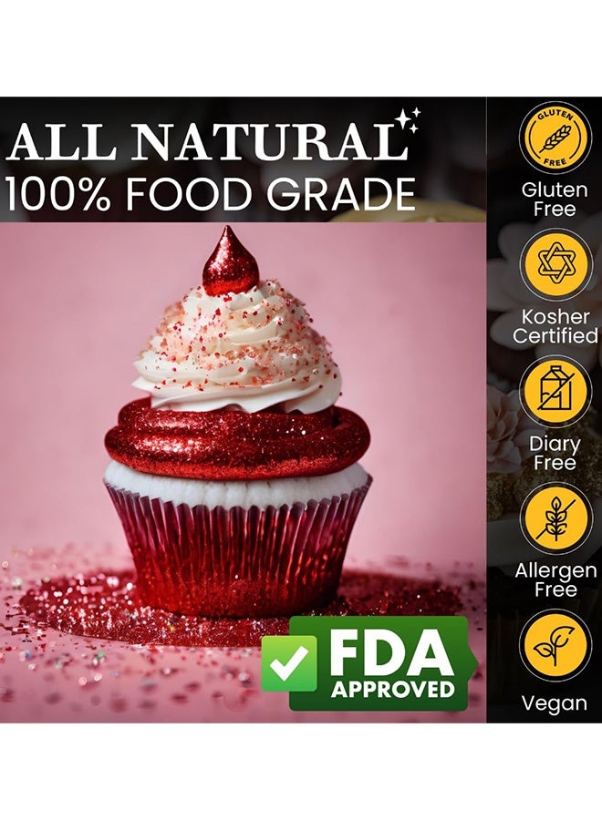 أكل مسحوق بلسان، 1.5 غرام مسحوق الخبز الزخرف كعكة الطبقة الغذائية مسحوق المعدن فلاش الأغذية مسحوق التلوين الخبز، حلوى، العلكة، الشوكولاته، الحلوى، المشروبات، الكوكيز - الأحمر - Image 4