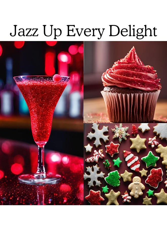 أكل مسحوق بلسان، 1.5 غرام مسحوق الخبز الزخرف كعكة الطبقة الغذائية مسحوق المعدن فلاش الأغذية مسحوق التلوين الخبز، حلوى، العلكة، الشوكولاته، الحلوى، المشروبات، الكوكيز - الأحمر - Image 3