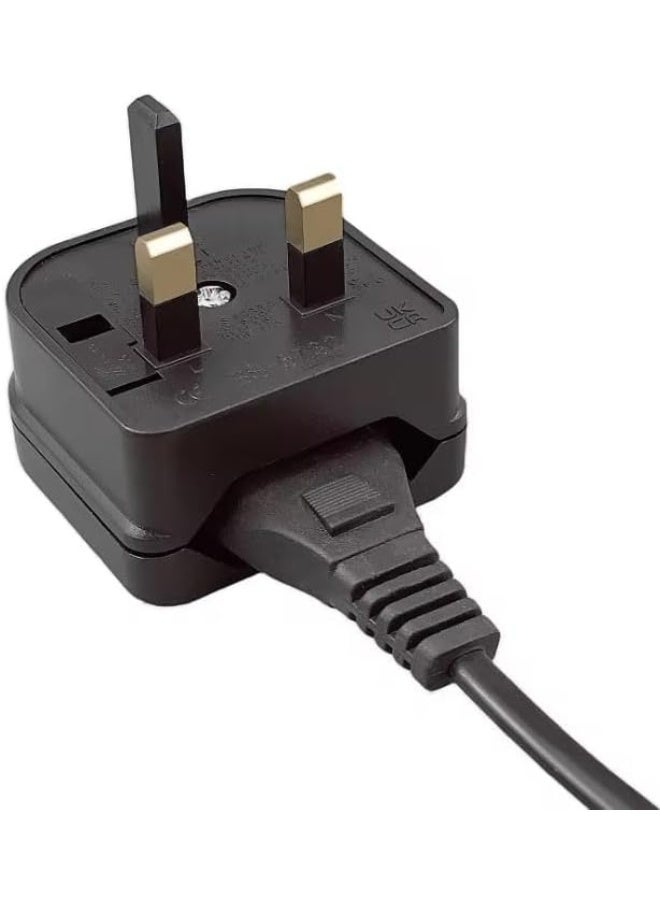 EU to UK/UAE Power Plug Converter, Black - Image 3