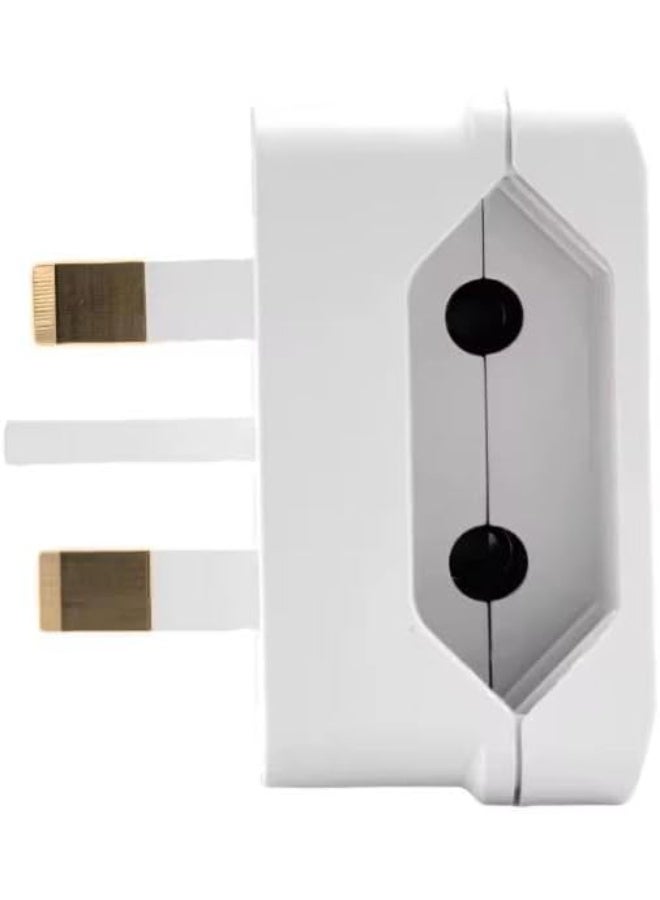 EU to UK/UAE Power Plug Converter, Black - Image 4