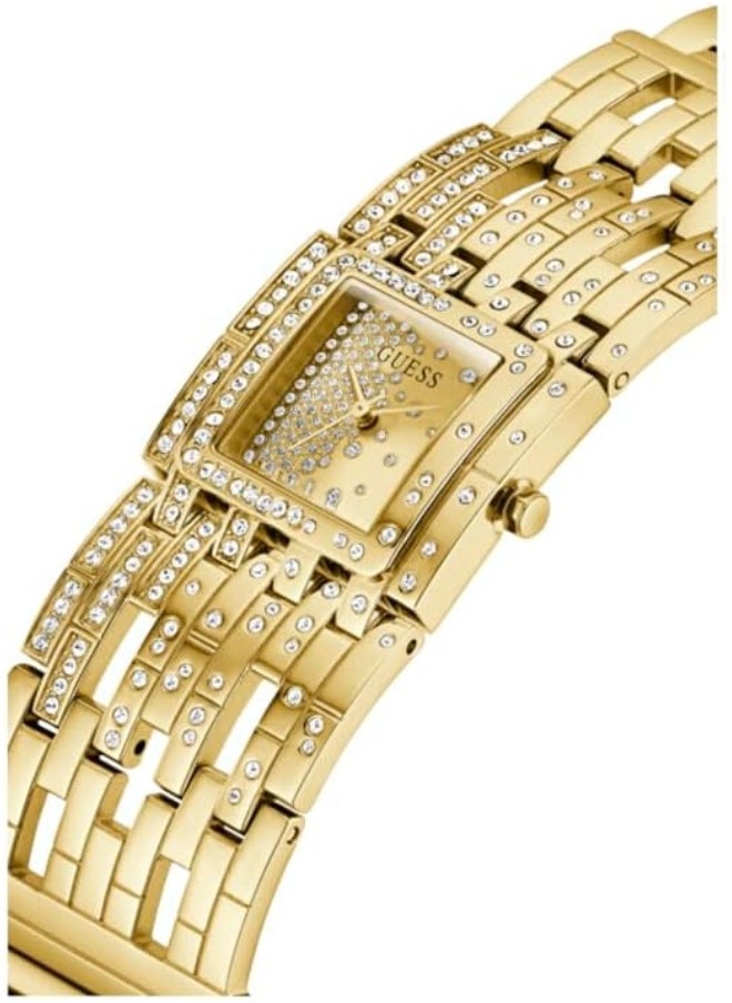 GUESS GUESS Women's 22mm Watch - Gold Tone Bracelet Champagne Dial Gold Tone Case  - Image 4