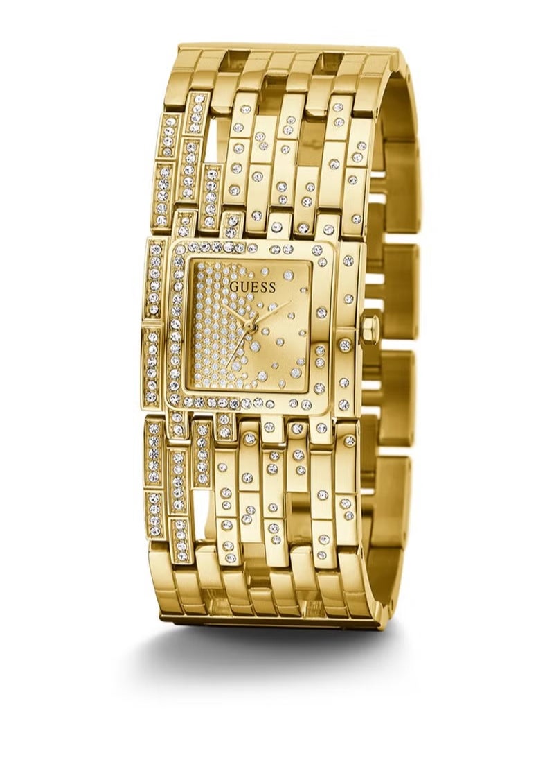 GUESS GUESS Women's 22mm Watch - Gold Tone Bracelet Champagne Dial Gold Tone Case  - Image 5
