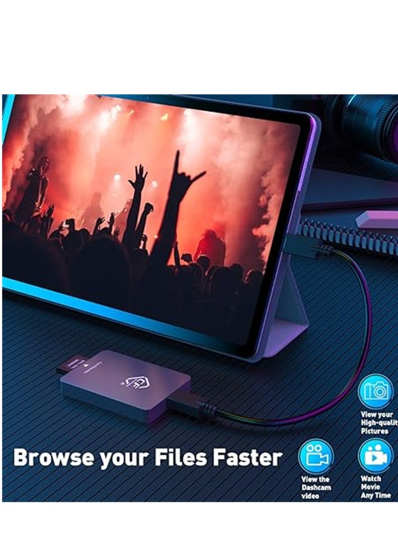 CF Express Card Reader Type A, CF Express Card Reader USB 3.2 Gen2 10Gbps Memory Card Adapter with USB C to USB C, USB A Cable for Windows, Mac OS, Linux, Android