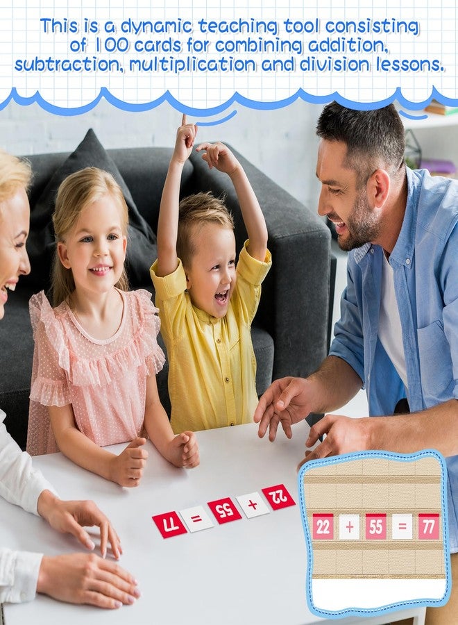 Grekos Hundreds Pocket Chart with 100 Cardsr, Board Double-Sided Number Chart, Number 1-100 Board Pocket Chart for Kids Classroom Home Counting and Organizer - Image 4