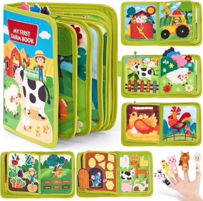 AM ANNA Montessori Busy Book for Toddlers,Quiet Activity Book with Life Skills,Cognition,Sorting,Matching,Kids DIY Felt Quiet Book,Pretend Play Dress UP Game Early Learning Educational Travel  Toys - Image 3