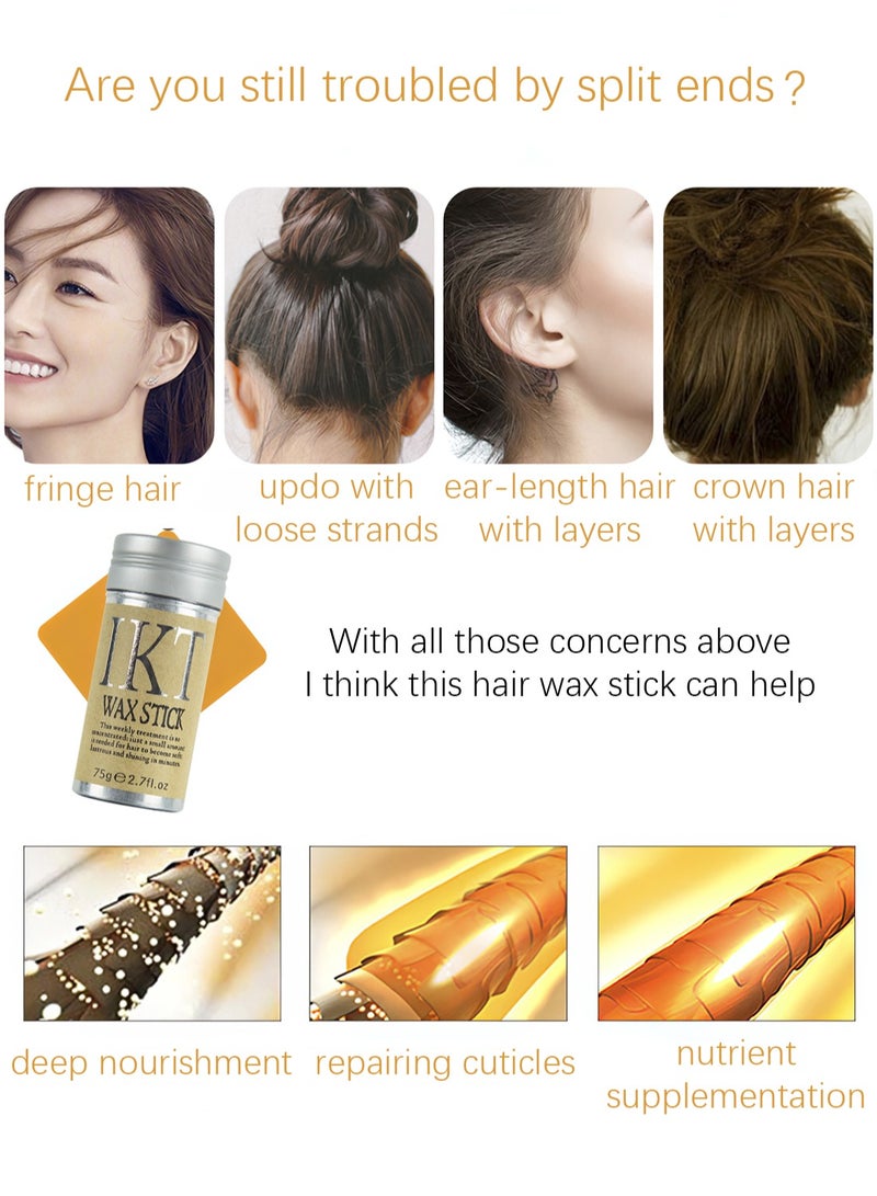 اي كي تي عصا شمع الشعر قوية وطويلة الأمد شمع تصفيف غير دهني لحواف الشعر المتطايرة مناسبة للجنسين - Image 4