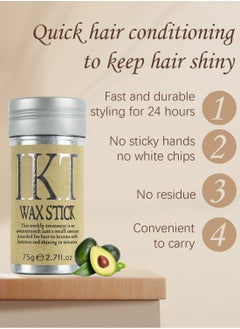 IKT Hair Wax Stick Strong and Long-Lasting Hold Non-Greasy Styling Wax for Flyaways Edge Frizz Hair Suitable for Unisex  - Image 2